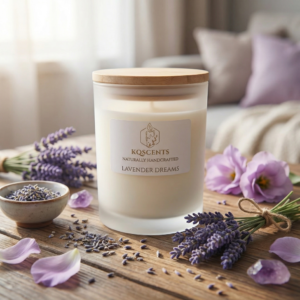 10 Oz candle in the scent Lavender Dreams