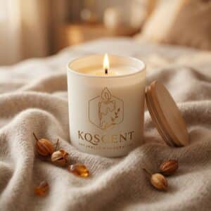 10 oz candle in the scent Cashmere Embrace