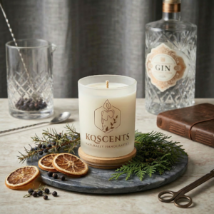 10 Oz candle in the scent Cypress Neat