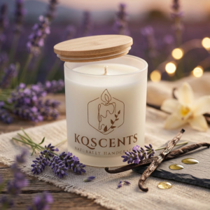 10 Oz candle in the scent Lavender Dreams