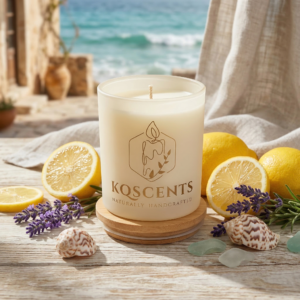 10 oz candle in the scent Mediterranean Muse