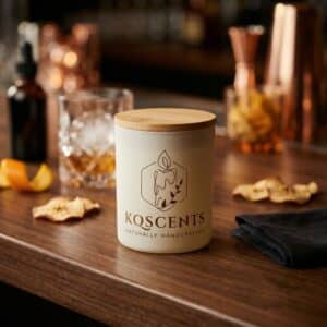 10 oz candle in the scent Old Fashioned Apple