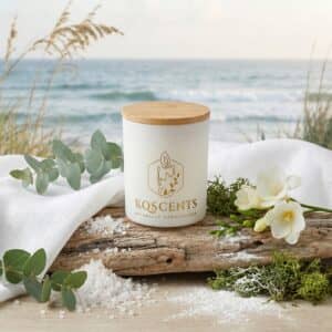 10 oz candle in the scent Drift Tide